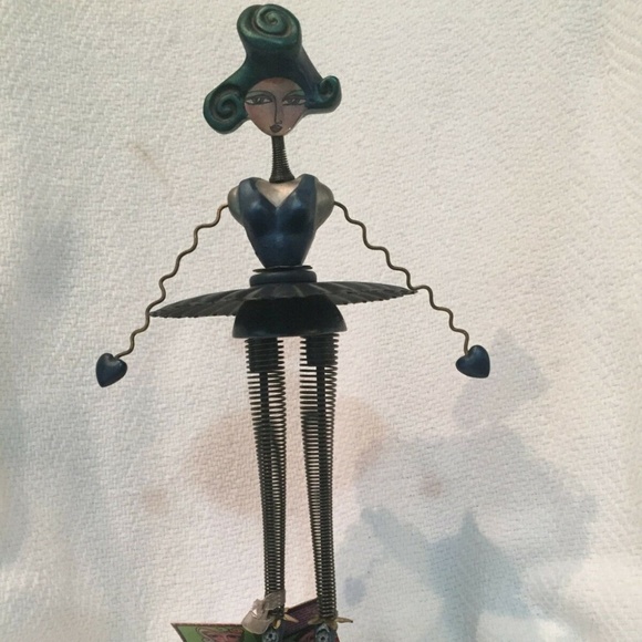 Tickle Your Soul Metal Jewelry Holder Blue Hearts